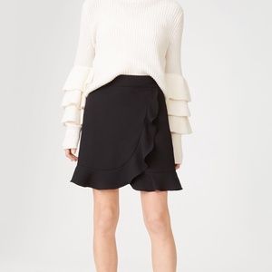 Club Monaco Black Ruffle Suzille Skirt, Size 8